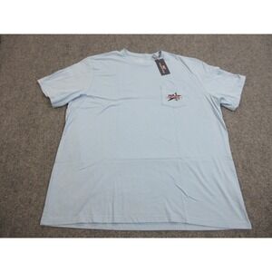 Vineyard Vines Shirt Mens XXL Light Blue MLB All Star‎ Game Baseball Pocket Tee